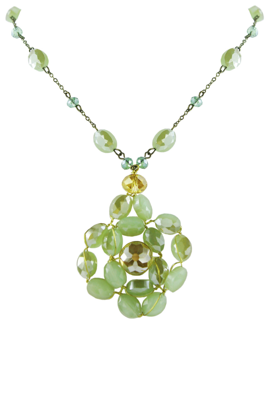 Big Flower Crystal Choker Necklace N2361