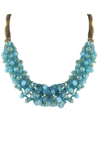 Crystal Beaded Leatherette Necklaces N2428