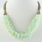 Crystal Beaded Leatherette Necklaces N2428