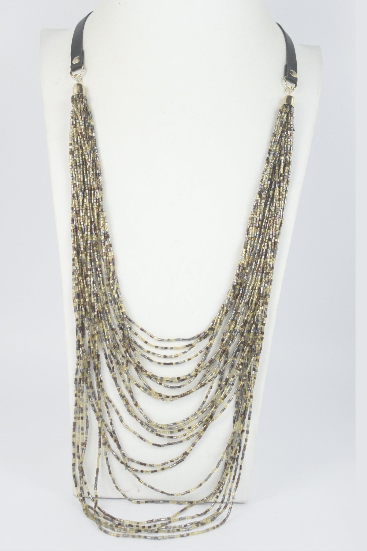Long Multi-layer Crystal Beaded Necklace N2526