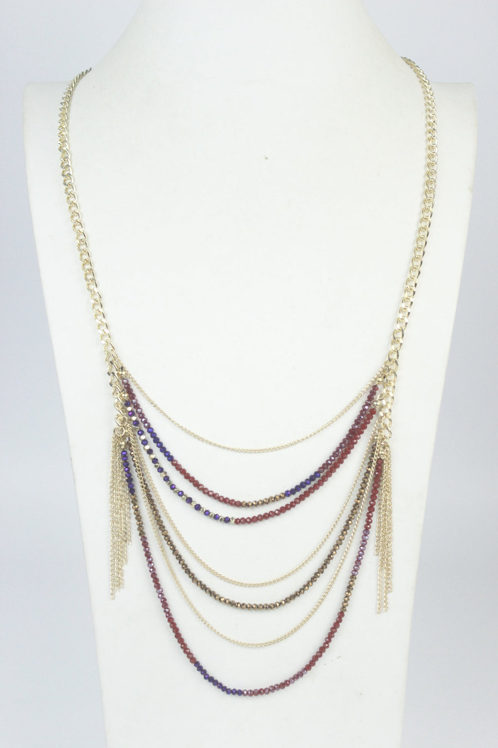 Multi-layer Crystal Beaded Necklaces N2661