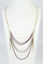 Multi-layer Crystal Beaded Necklaces N2661