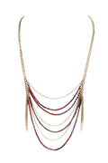 Multi-layer Crystal Beaded Necklaces N2661