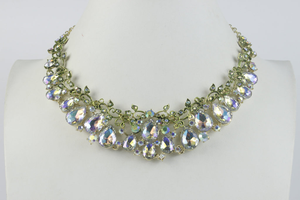 Crystal Gemstone Choker Necklace N2716