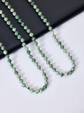 Stone Beaded Necklace N3180 - Green Spot Jasper