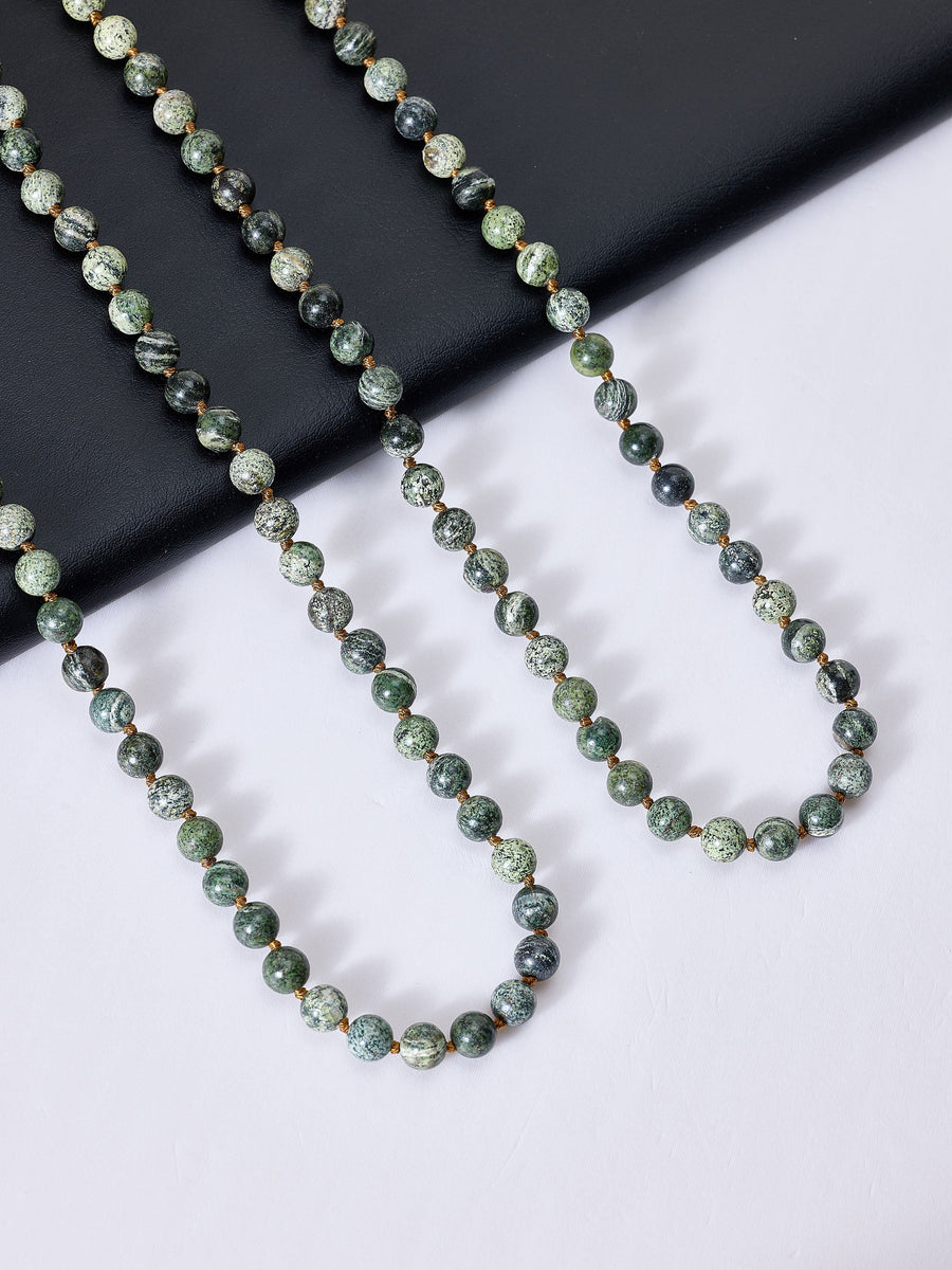 Stone Bead Long Necklace N2740