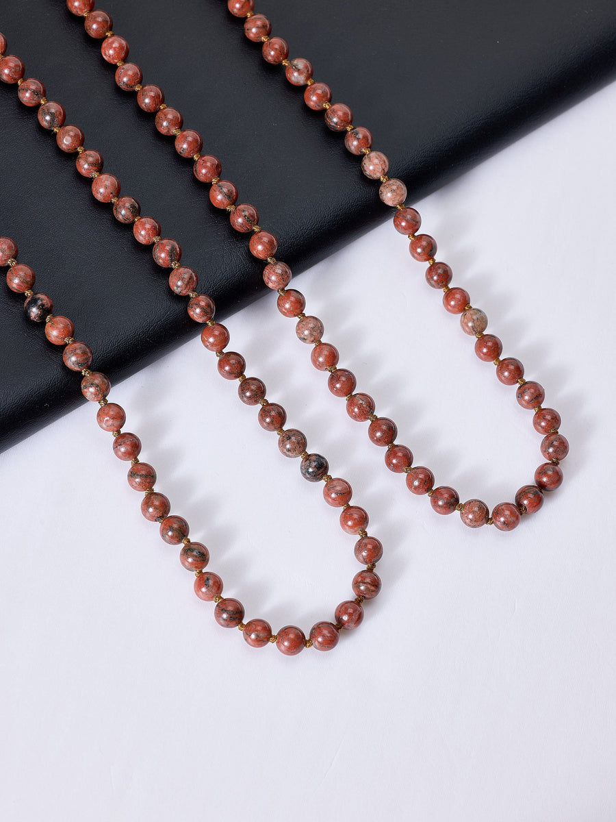 Stone Bead Long Necklace N2740