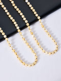 Stone Bead Long Necklace N2740 - Yellow Jade