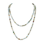 Amazonite Bead Long Necklace N2740