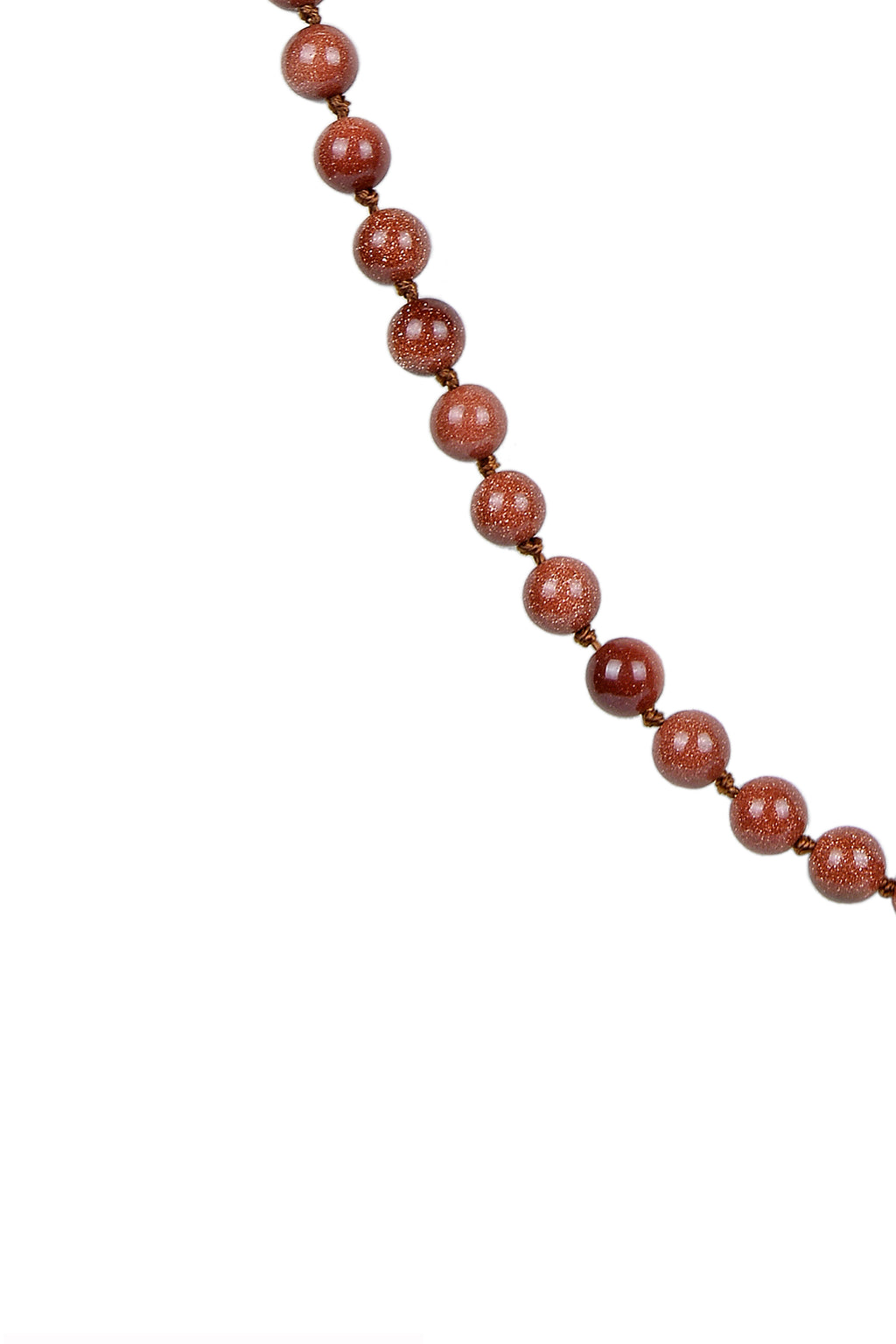 Red Gold Sandstone Beaded Necklaces N3180