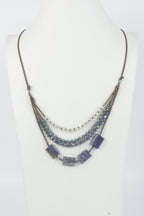Bohemian Green Crystal Leather Stone Necklaces N2755