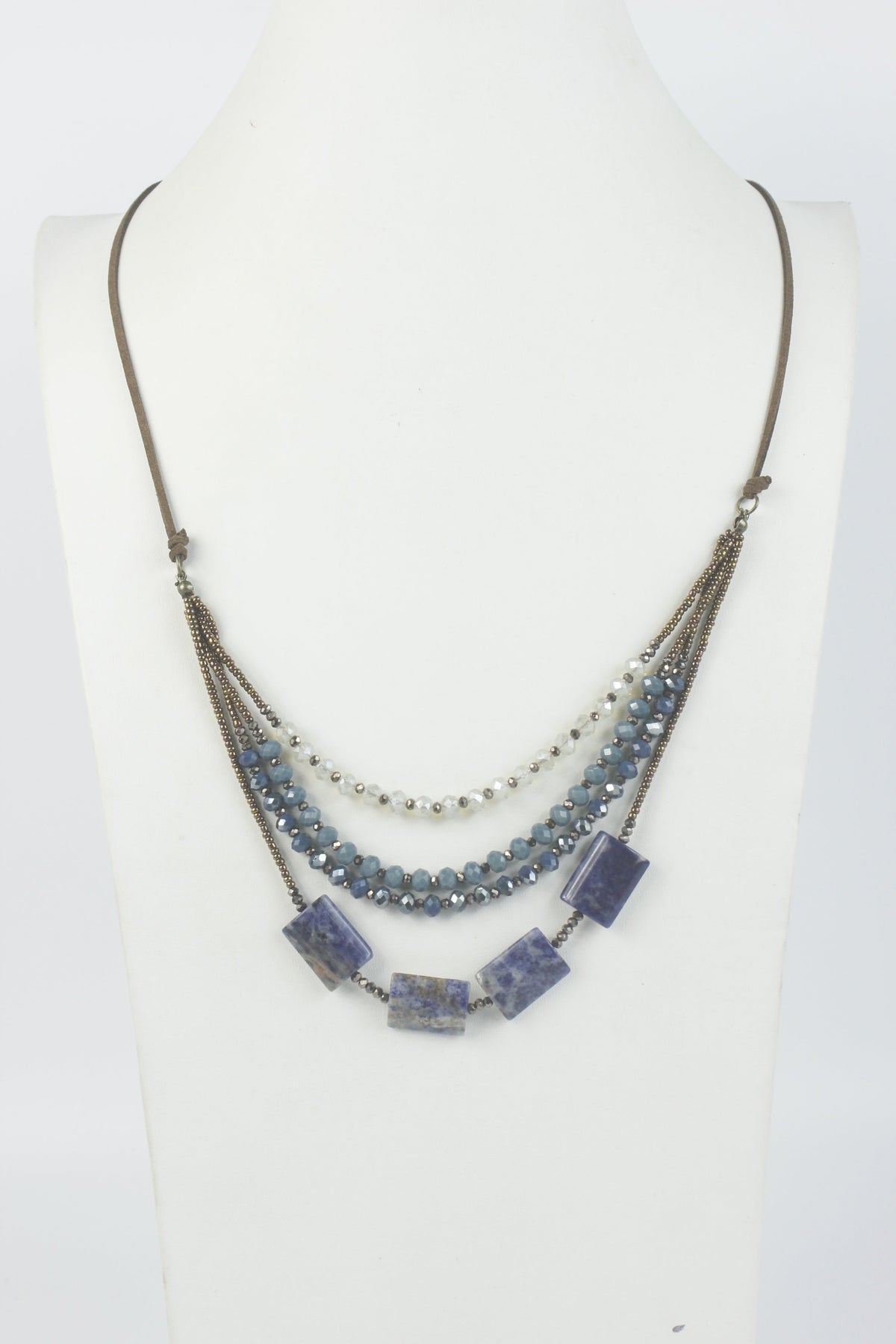 Bohemian Green Crystal Leather Stone Necklaces N2755