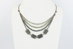 Bohemian Green Crystal Leather Stone Necklaces N2755