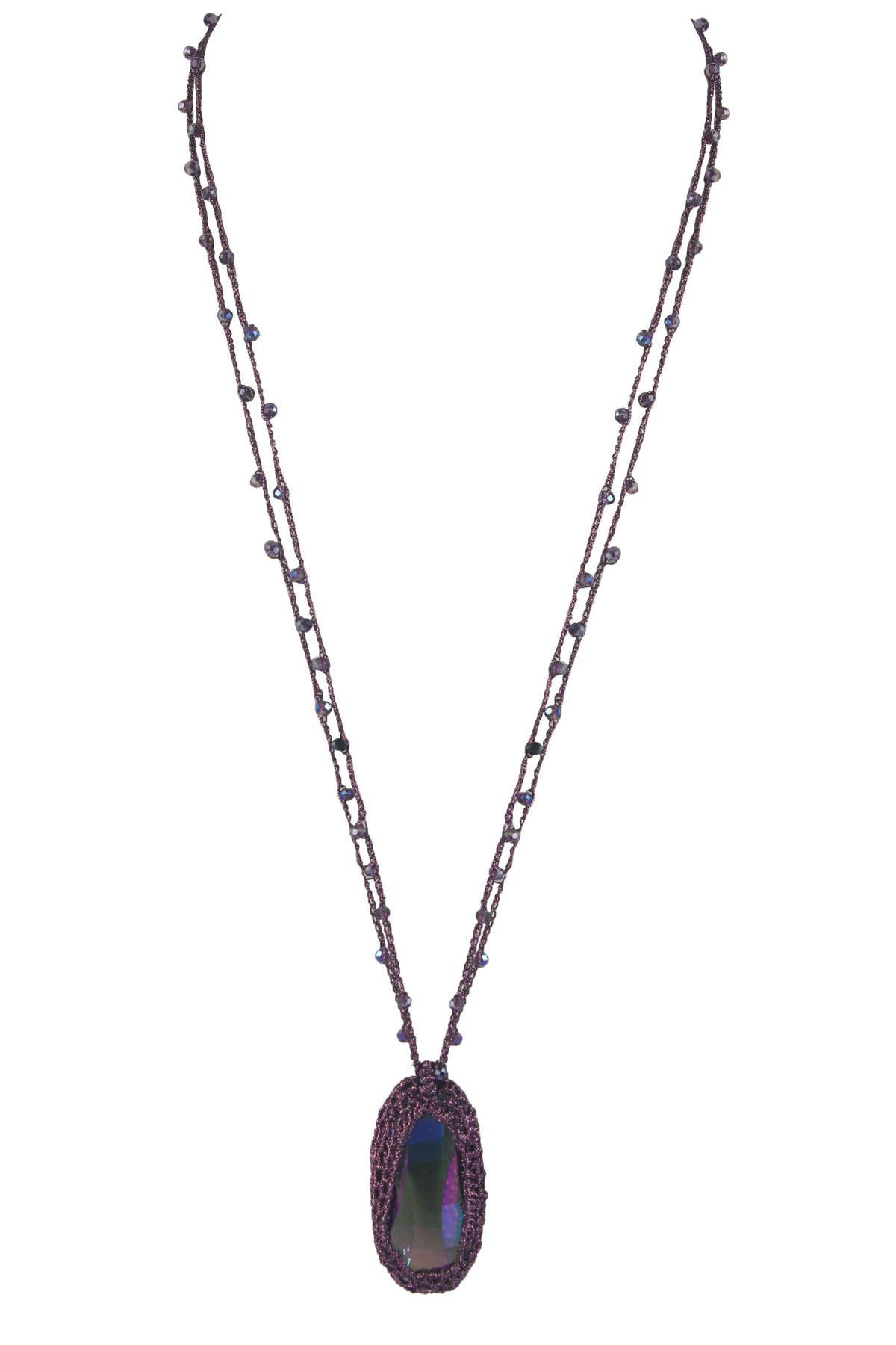 Fashion Crystal Pendant Long Necklaces N2861