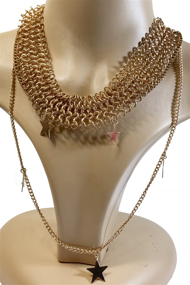 Crystal Choker Star Necklaces N2863