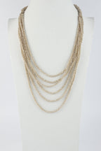 Multi Layer Chain Jewelries Beads Necklace N2898