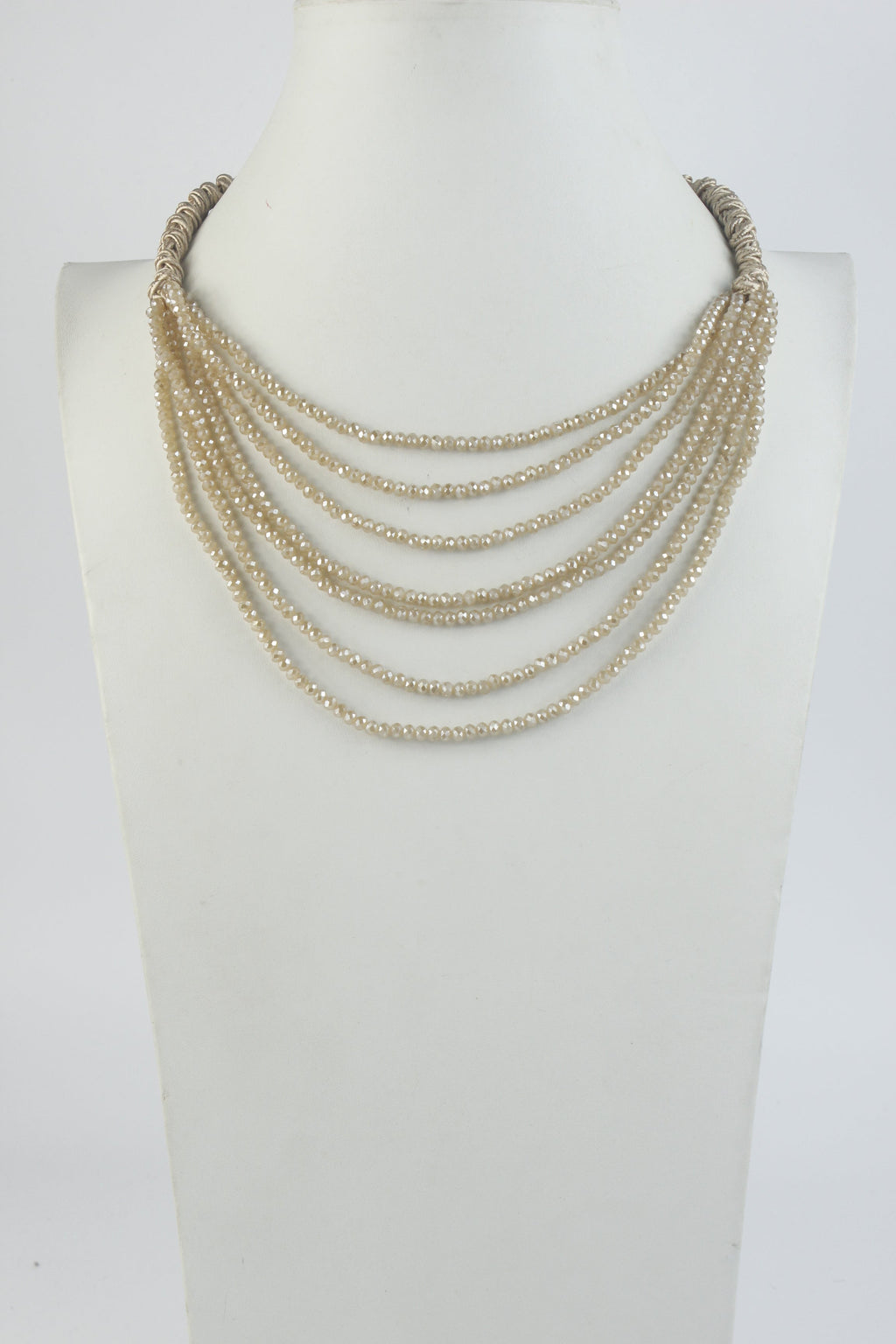 Fashion Multi Layer Chain Crystal Beads Short Necklaces  N2899