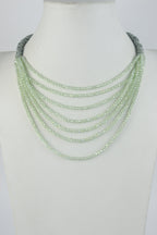 Fashion Multi Layer Chain Crystal Beads Short Necklaces  N2899