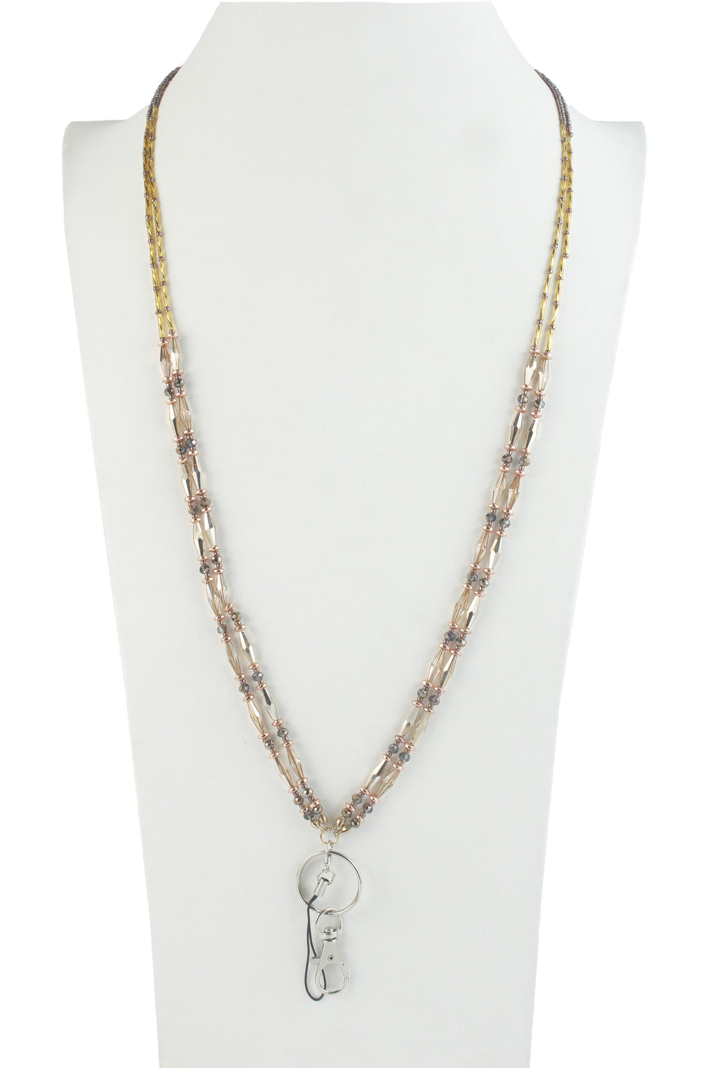 Two Layer Crystal Bead Neck Lanyard N2945