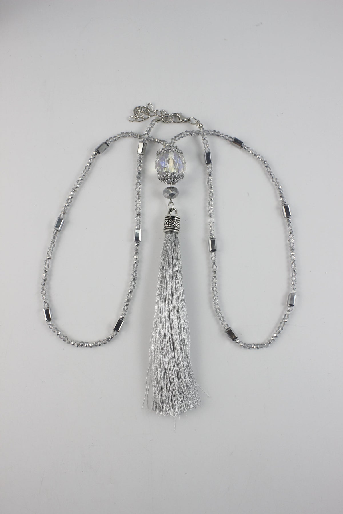 Crystal Beads Tassel Long Chain Pendant Necklaces N2953