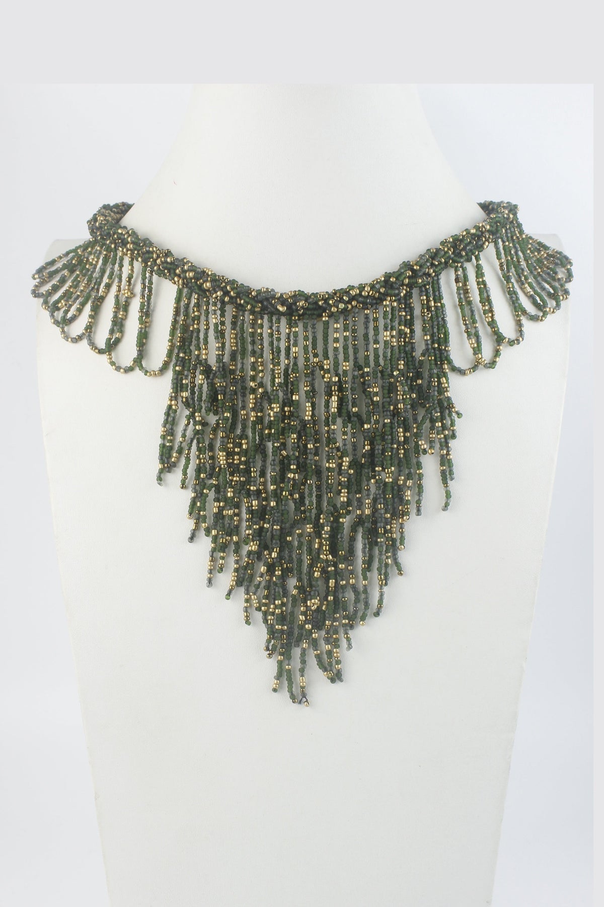 Bohemia Napkin Beads Collar Necklace N2956 – view 2