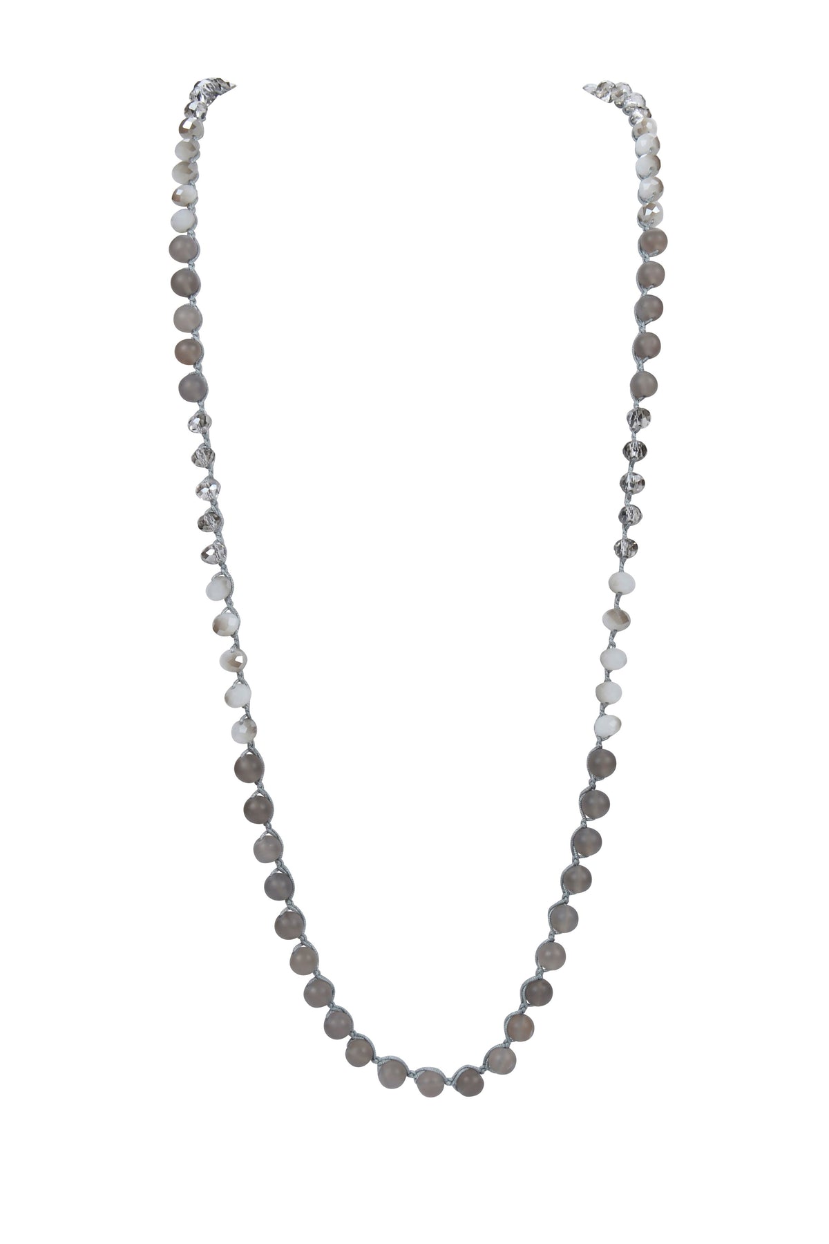 Fashion Handmade Round Stone Long Necklaces N2960