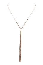 Fashion Women Simple Crystal Tassel Necklace  N2961