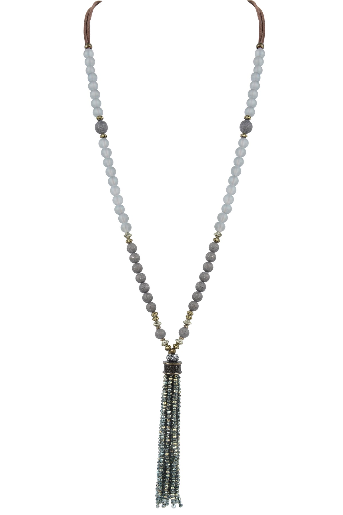Fashion Crystal Tassel Long Necklace N3029