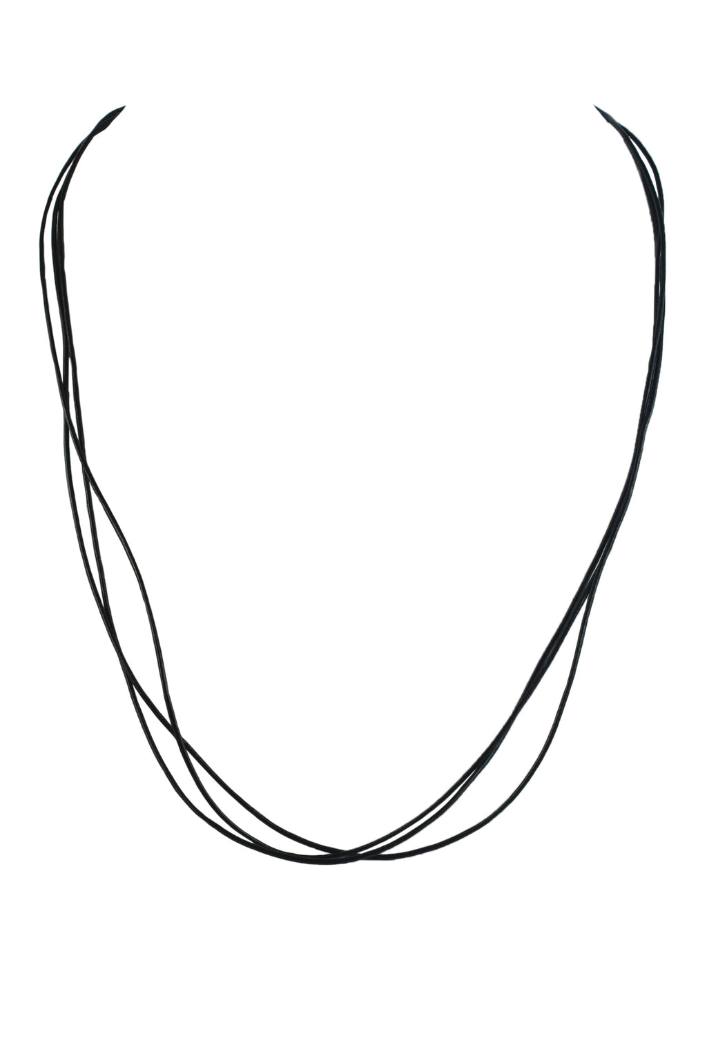 Black Leatherette  Necklace for Pendant N3046