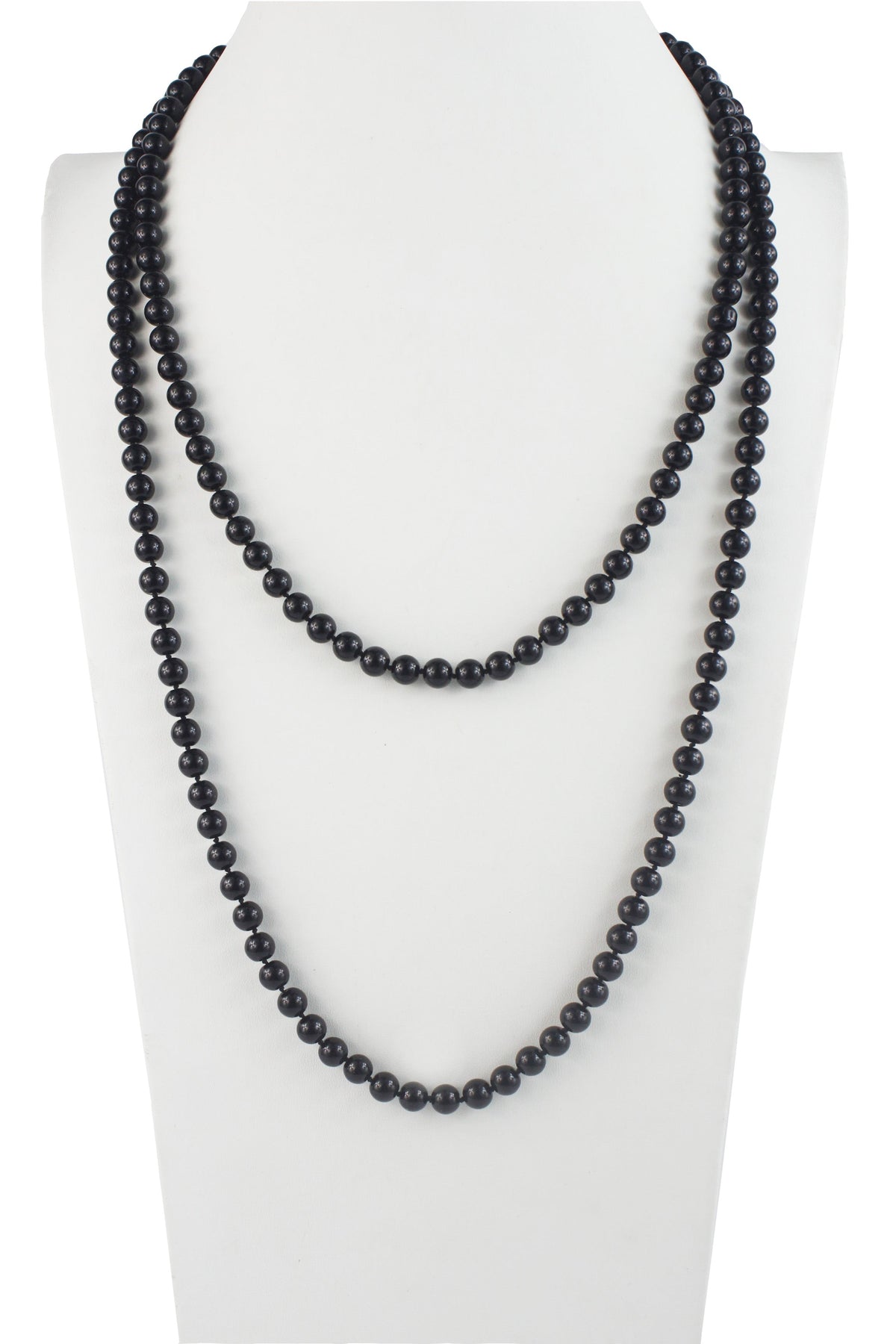Glass Pearl Decor Round Beads Necklace N3051
