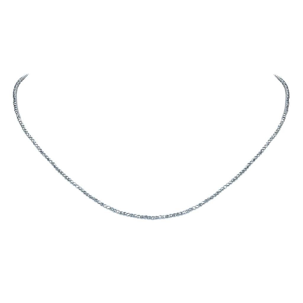 12" Short Hematite Stone Bead Pendant Necklaces N3062