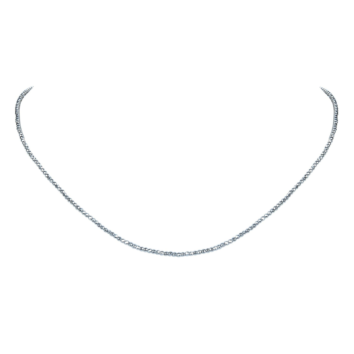 12" Short Hematite Stone Bead Pendant Necklaces N3062