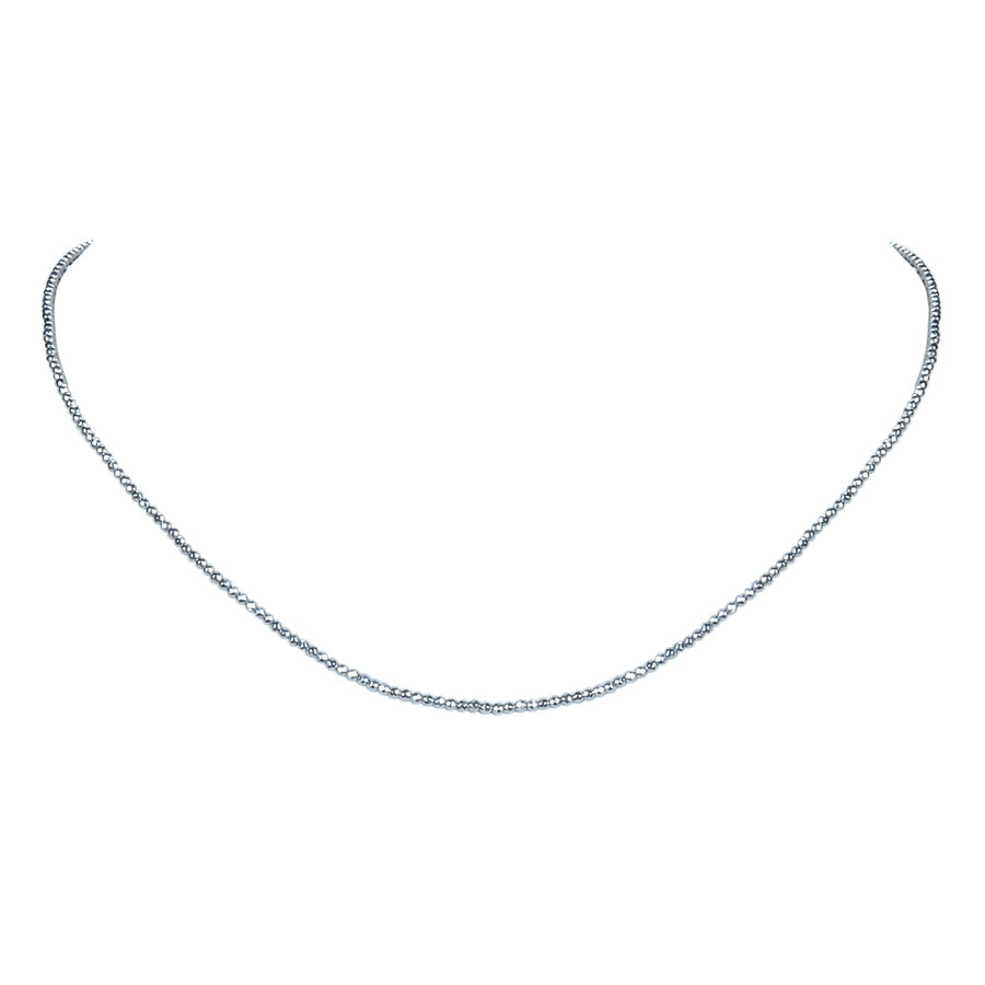12" Short Hematite Stone Bead Pendant Necklaces N3062