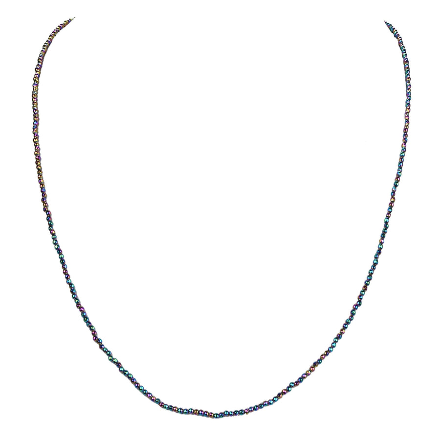 Simple Hematite Stone Pendant Necklaces N3063