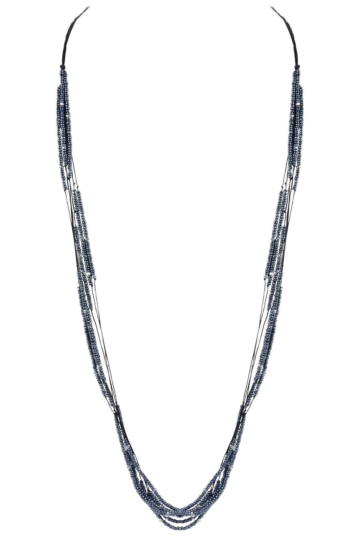 Women Tiny Beads Strand Long Necklaces N3108