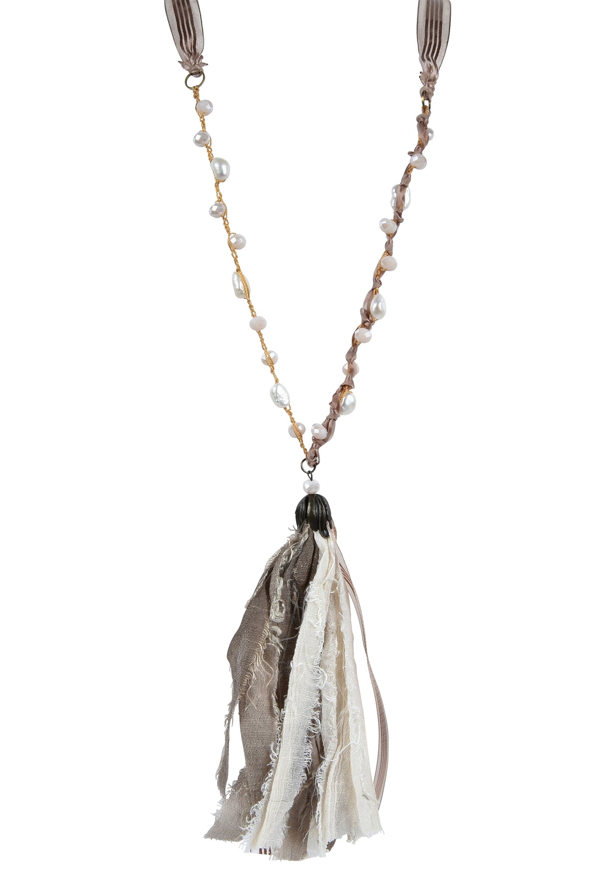 Fashion Pearls Tassel Long Necklaces N3115