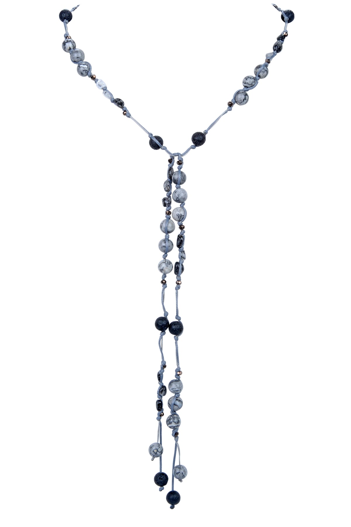 Fashion Stone Crystal Pendant Long Necklace N3172
