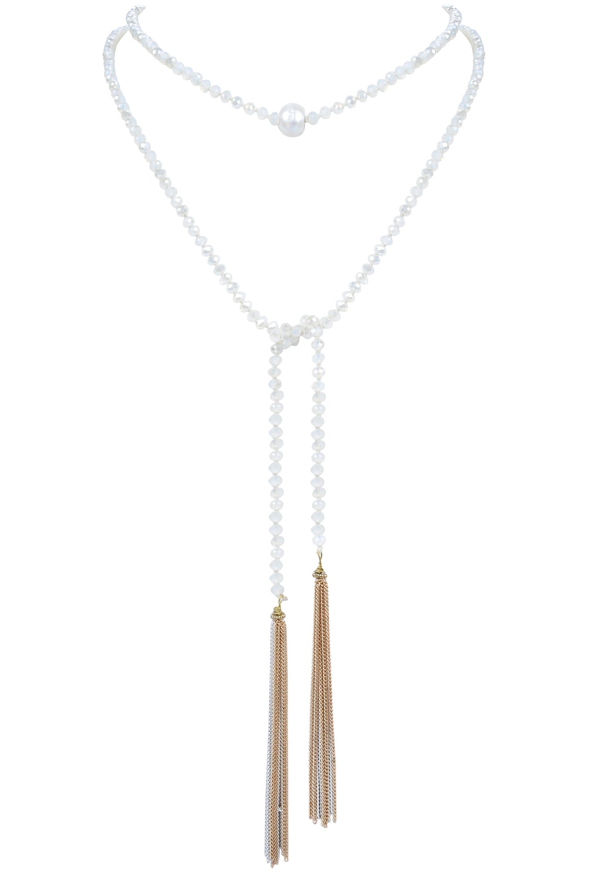 Long Pearl Tassel Necklaces N3176