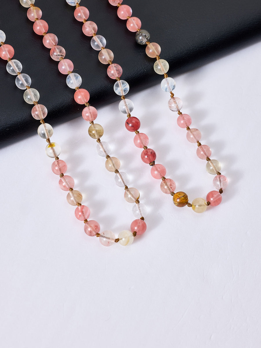Stone Bead Long Necklace N2740