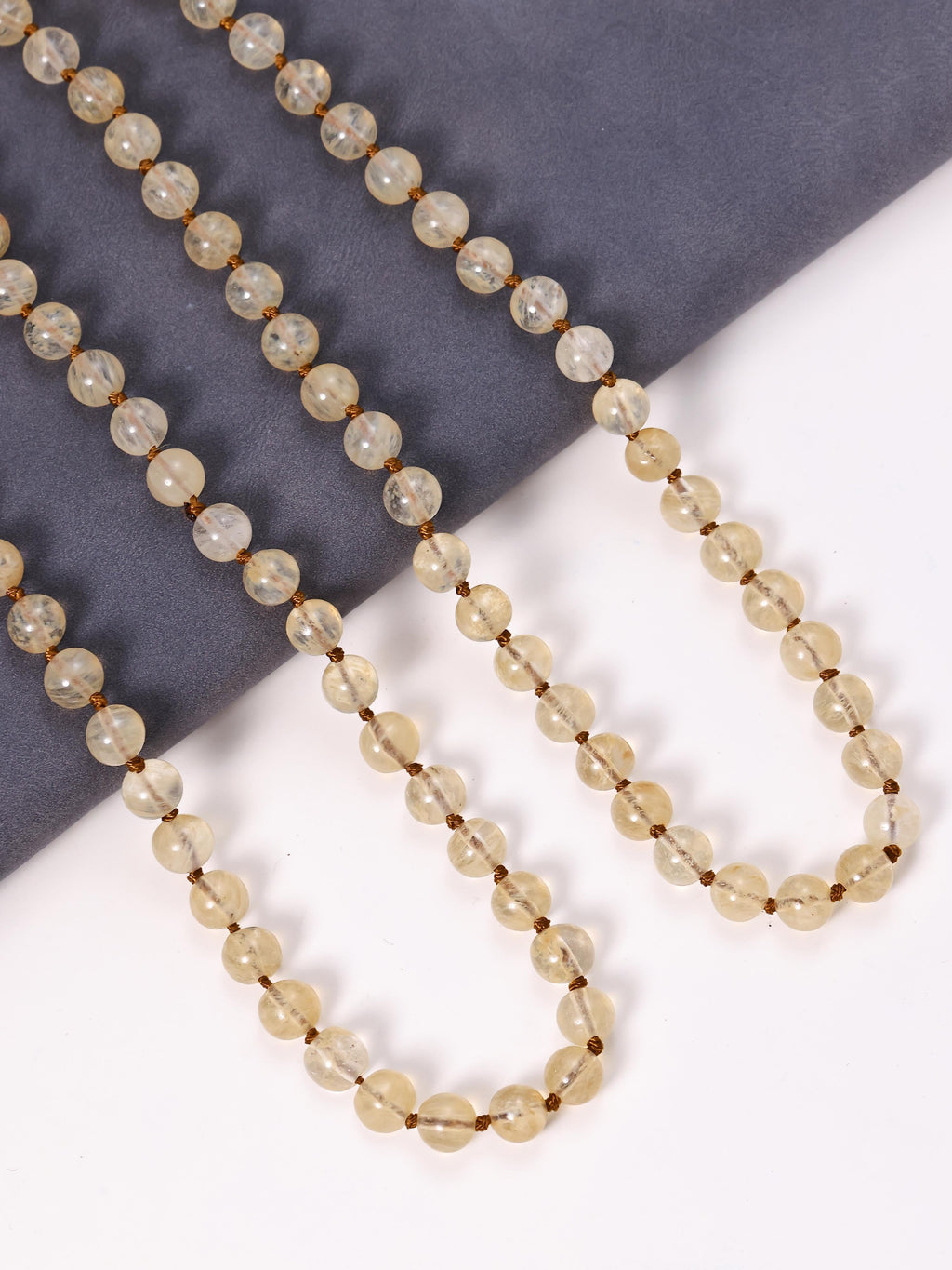 Citrine Quartz Stone Beaded Necklaces N3180