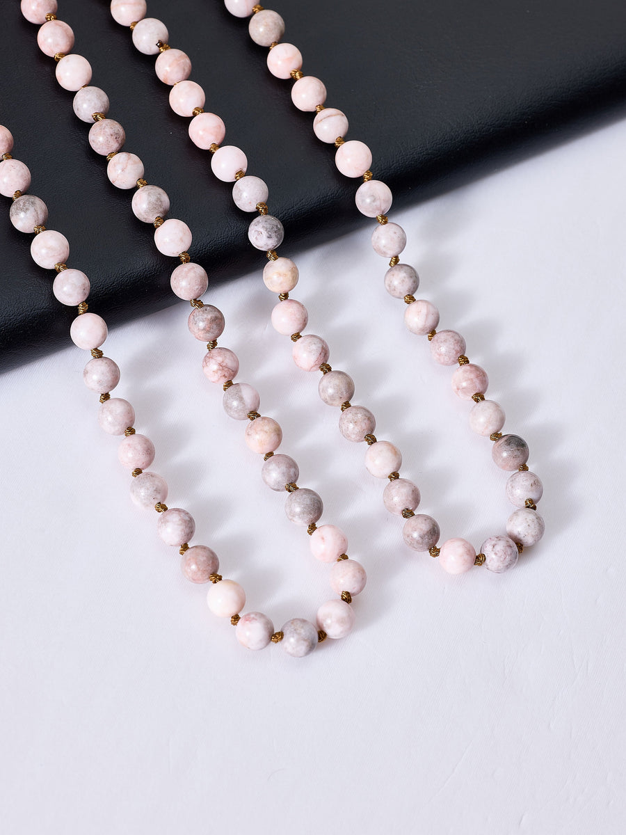 Stone Bead Long Necklace N2740