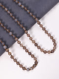Stone Beaded Necklace N3180 - Grey Agate