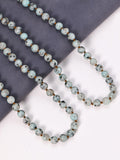 Stone Beaded Necklace N3180 - Kiwi Stone