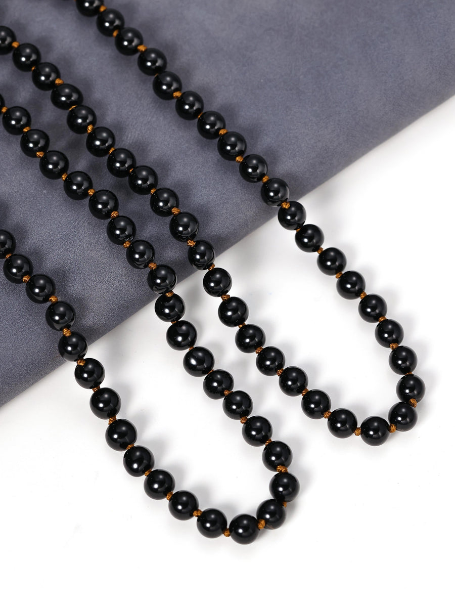 Stone Bead Long Necklace N2740
