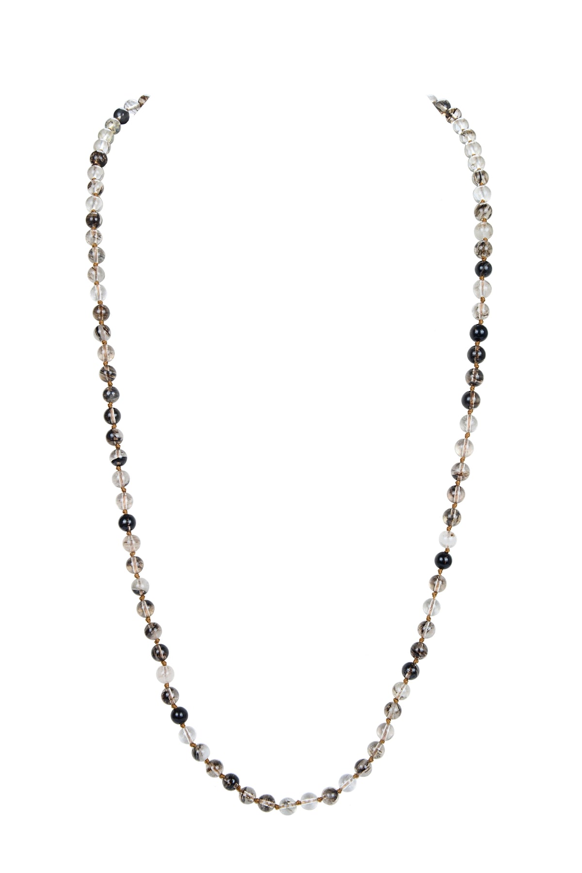 Stone Beaded Necklace N3180 - Black Watermelon