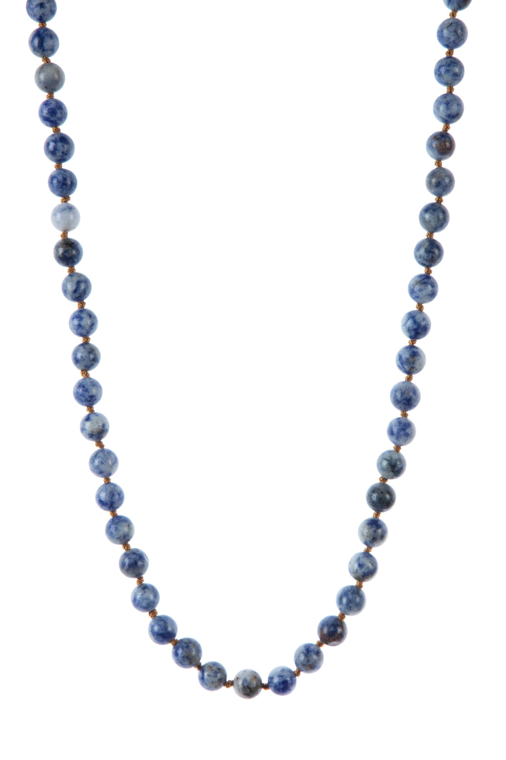 Blue Spot Jasper Stone Beaded Necklace N3180