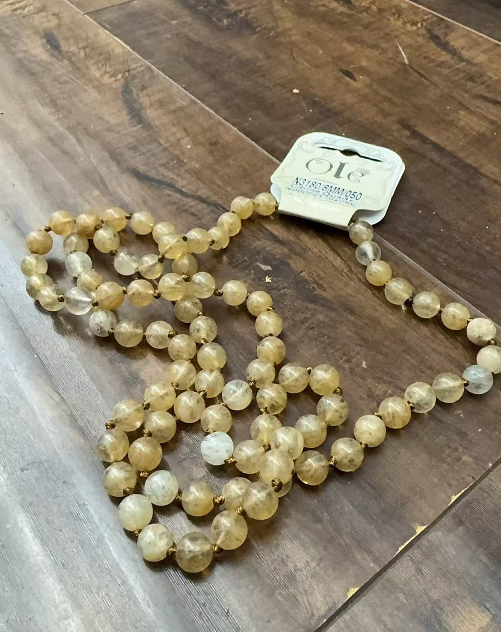 Citrine Quartz Stone Beaded Necklaces N3180
