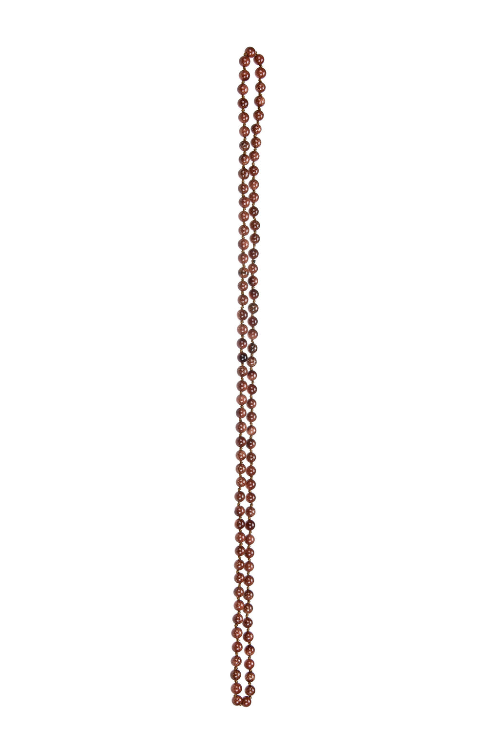 Red Gold Sandstone Beaded Necklaces N3180