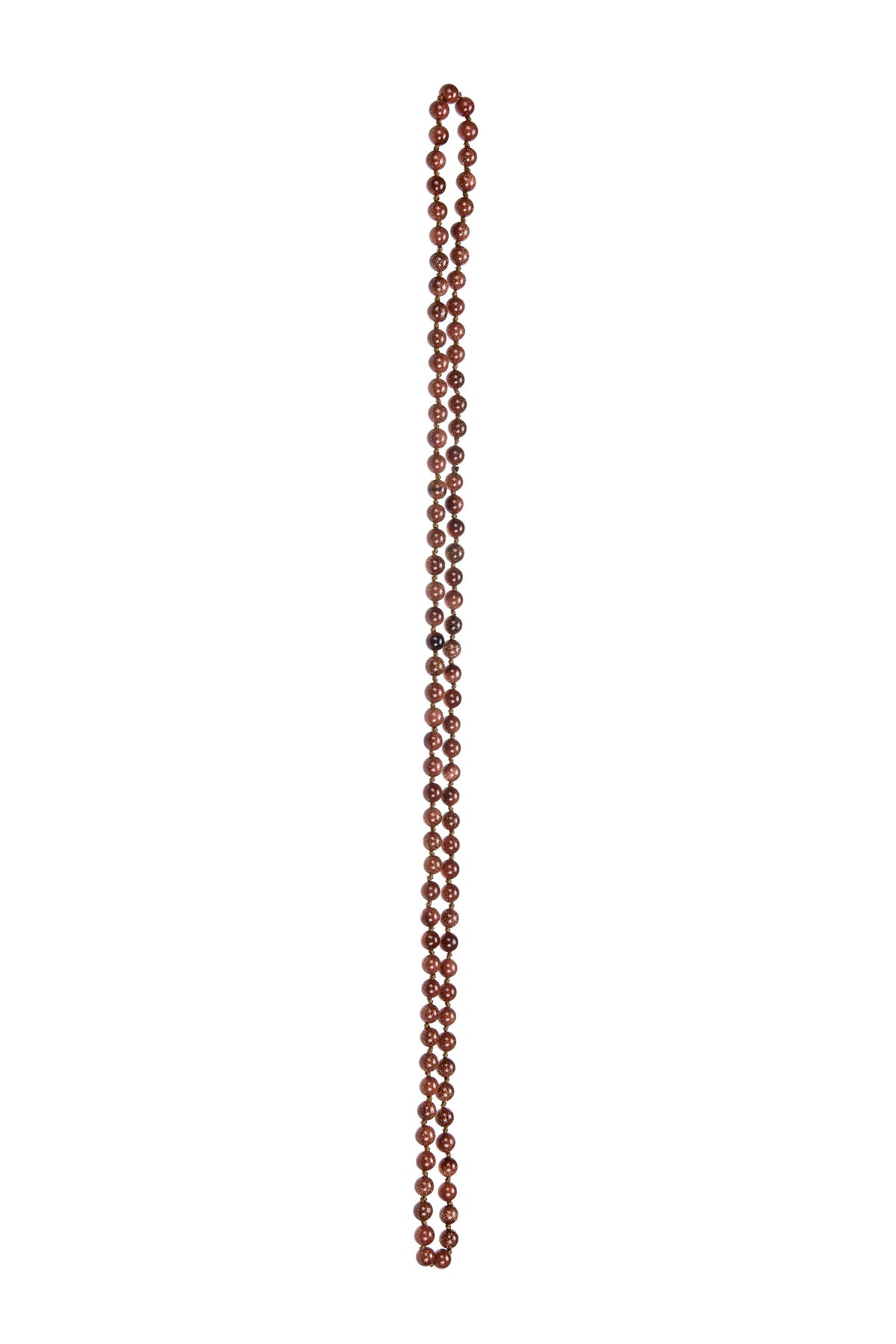 Red Gold Sandstone Beaded Necklaces N3180