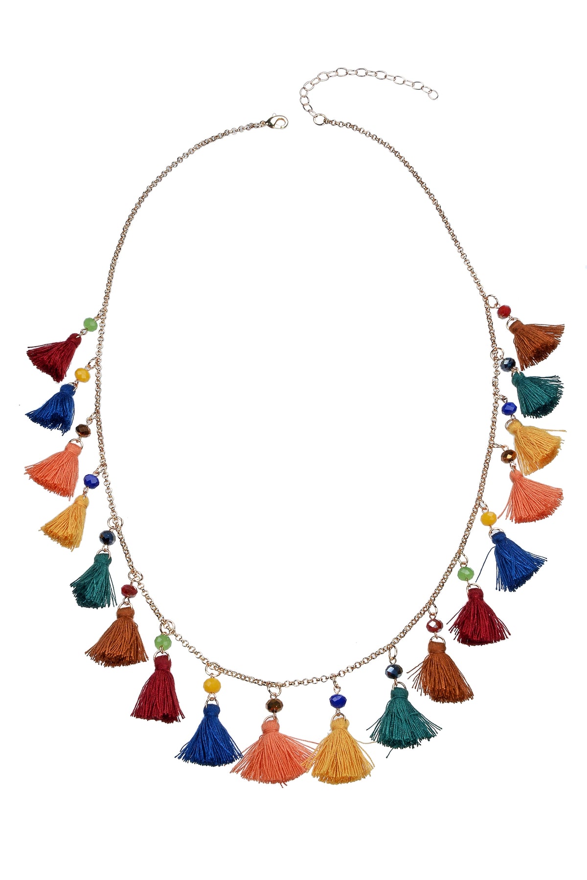 Bohemian Multi Color Tassels Necklace N3194